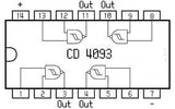 CD4093 CMOS Cuatro Compuertas NAND de 2 Entradas Trigger Schmitt