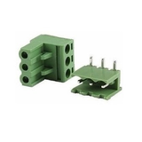 Terminal Block 3 Tornillos 1.1 cm x 1.5 cm x 1.8 cm Verde con Contraparte