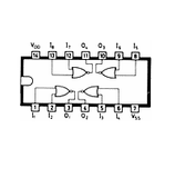 CD4001BDG  CMOS Cuatro Compuertas NOR de 2 Entradas MC14001BDG