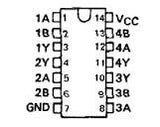 74LS266 TTL Cuatro Compuertas XNOR de 2 Entradas Positiva