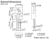 SCR 7.8 A 400 V TO220 TF541M