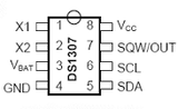 DS1307 Reloj de Tiempo Real 64X8 Serial