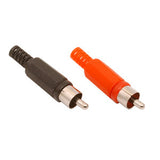 Conector RCA Plug para Extensión Plástico Rojo y Negro