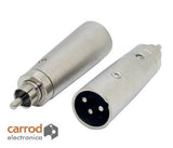 Adaptador Plug RCA a Plug Cannon (XLR3)