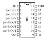 CD4063 CMOS Comparador de Magnitud 4-Canales