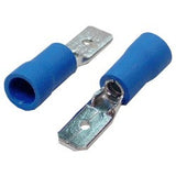 Terminal Eléctrica Faston Macho 1/4" para Cable 16-14 AWG con Forro