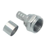 Conector Coaxial Tipo F (Campana) RG-6 con Aro