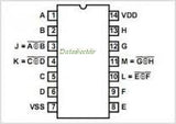 CD4077 CMOS Cuatro Compuertas NOR Exclusivas