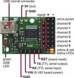 Controlador de Servo Micro Maestro 6 Canales USB 1350