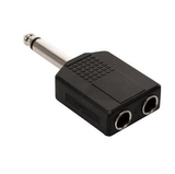 Adaptador "Y" Plug 6.3 mm Mono a 2 Jack 6.3 mm Mono