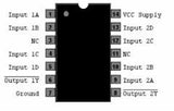 74LS40 TTL Compuertas NAND con 4 Entradas Buffer