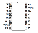 CD74HC123E CMOS Doble Multivibrador Monostable