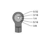 Terminal Eléctrica Faston Ojillo 1/8" para Cable 10 AWG Desnuda