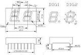 Display de 7 Segmentos Doble Anodo Pines Horizontales GM2-4021AURB