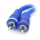 Cable 6 m 2 Plug RCA a 2 Plug RCA Azul con Mylar DXR 080-125