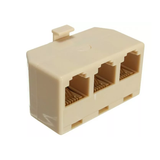 Adaptador Telefónico 1 Plug RJ11 a 3 Jack RJ11 (4 Hilos)