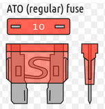 Fusible Automotriz Tipo Clavija ATO FL-19 Varios Valores