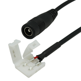 Conector de Alimentación para Tira de LEDs 5050 2 Terminales 10 mm con Jack Invertido 5.1 mm