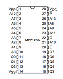 M27128A-2F1 Memoria EPROM 16KX8