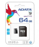 Memoria MicroSD 64 GB Adata  AUSDX64GUICL10 con Adaptador Clase 10