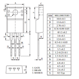 Transistor KF5N50P Mosfet TO220 CH-N 500 V 5 A