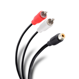 Cable "Y" 0.15 m Jack RCA a 2 Plug RCA