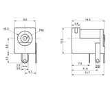 Jack Invertido 2.1 mm X 5.5 mm para Chasis