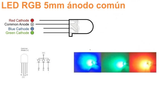 LED 10 mm Ultra Brillante RGB 4 Pines Ánodo Común