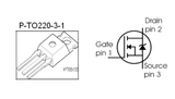 Transistor SPP17N80C3 Mosfet TO220 CH-N 800 V 17 A