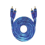 Cable 1.8 m 2 Plug RCA a 2 Plug RCA Azul con Mylar DXR 080-087