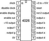 CD4026 CMOS Contador/Divisor  de Décadas Driver