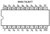 74LS377 TTL Flip-Flop Tipo D con 8 Entradas