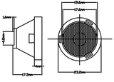 Aumento con Base para LED de Potencia 40º LL01ED-AO80L06-M2