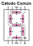 Display de 7 Segmentos Cátodo Pines Horizontales GM1-5611C