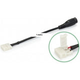 Conector de Alimentación para Tira de LEDs 3528 2 Terminal 8 mm con Jack Invertido 5.1 mm