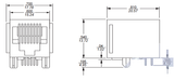 Conector Jack RJ45 para Chasis