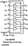 CD4503 CMOS Seis Buffer no Invertidos de 3 Estados