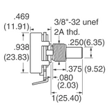 Potenciómetro de Alambre 5 W 1 Vuelta sin Switch 10 Khom