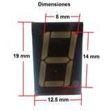 Display de 7 Segmentos Cátodo Pines Horizontales GM1-5611C