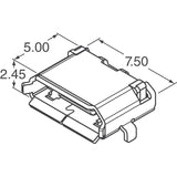 Conector USB Jack USB-B Micro 5 Pines para Chasis Ángulo Recto SMD