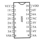 CD4009 CMOS Hex Buffer Convertidor Invertidos