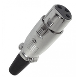 Jack Cannon (XLR3) para Extensíon Metálico con Protector Hule JA-125