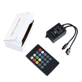 Controlador RGB 12-24 V 2 A 3 Canales 17 Niveles con Control Remoto 20 Teclas Audiorítmico