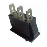 Switch Balancín 20A/125V 15A/250V 1 Polo, 2 Tiros, 3 Posiciones Momentáneo (ON-OFF-ON) Rectangular Negro SW-128