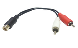 Cable "Y" 0.15 m Jack RCA a 2 Plug RCA