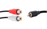 Cable "Y" 0.15 m Plug RCA a 2 Jack RCA