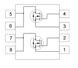 Transistor SI9945DY Mosfet Pequeña Señal CH-N 60 V 3.3 A