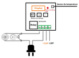 Módulo Termostato con Sensor de Temperatura y Display W1209