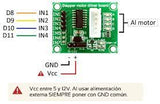 Módulo Controlador de Motor a Pasos ULN2003 sin Motor