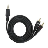 Cable "Y" 1.8 m Plug 3.5 mm Estéreo a 2 Plug RCA Uso Rudo